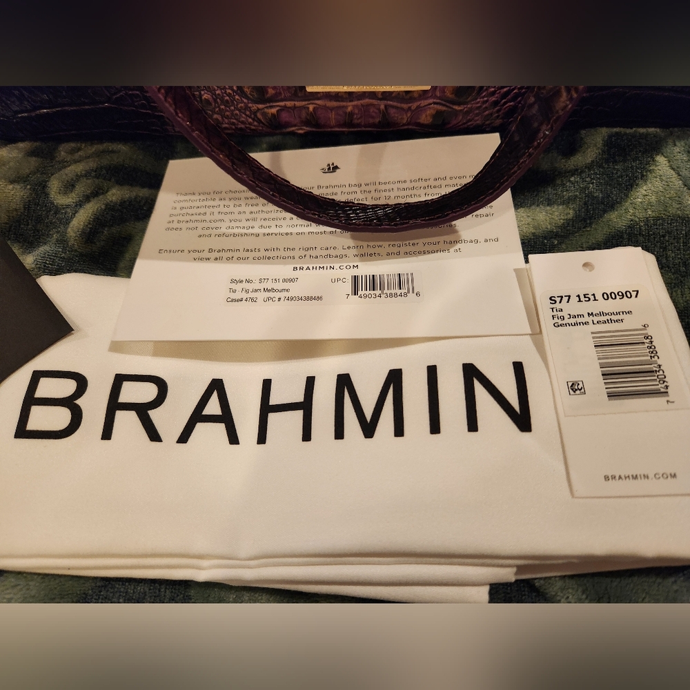 Brahmin Tia Fig Jam Melbourne Tote, NWOT - Picture 10 of 10